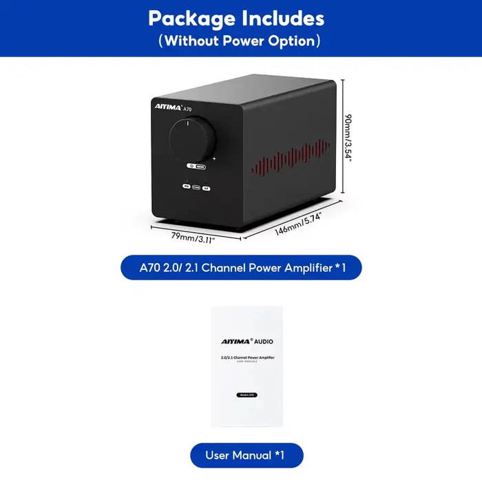 Amplificateur de puissance stéréo AIYIMA A70 TPA3255 PFFB 300Wx2 Classe D Stéréo 2.0 Amplificateur a