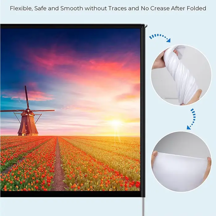 Écran de projection portable 120 pouces + support de cadre