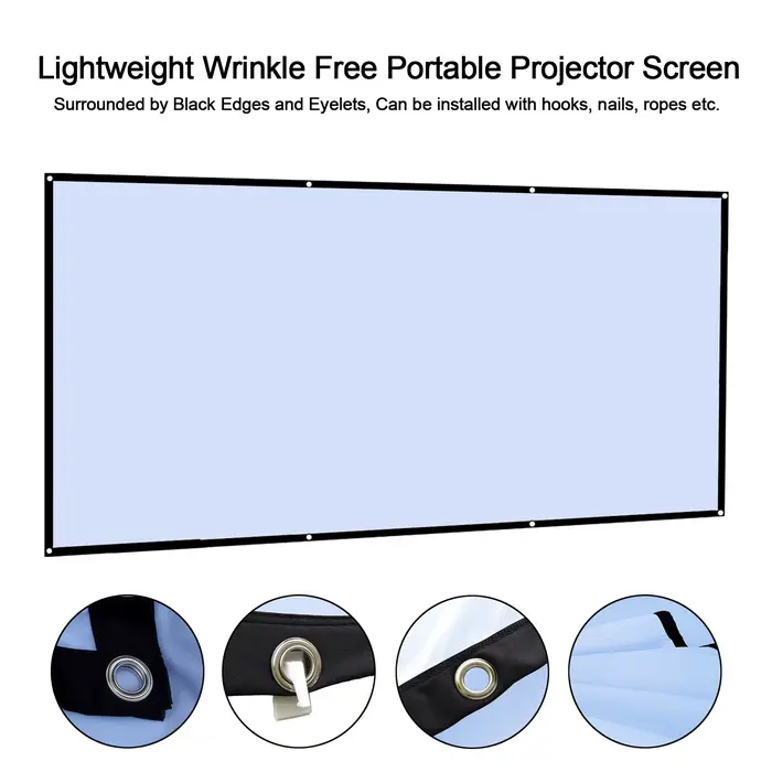 Écran de projection léger portable sans déformement
