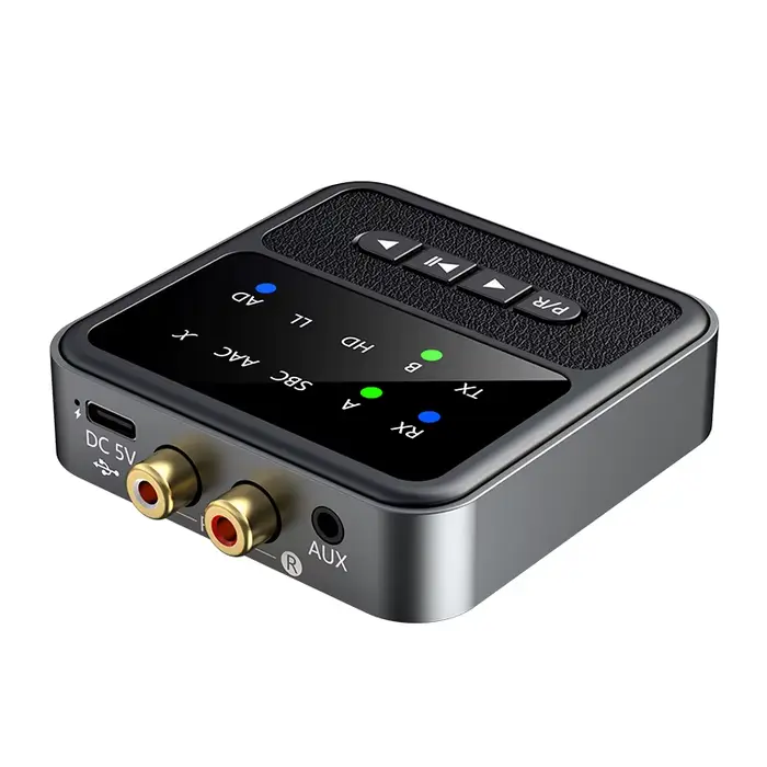 Récepteur et émetteur audio Bluetooth 5.4 AptX 2 en 1, 3,5 mm AUX RCA AptX-Adaptive AD/HD/LL AAC Mul