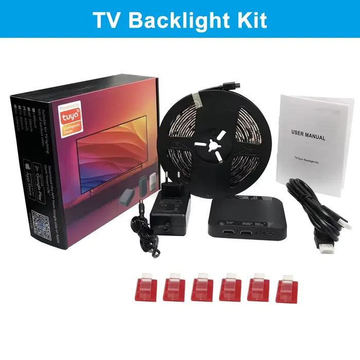 Smart Ambilight TV rétro-éclairage LED fantaisie 4K HDMI dispositif boîte de synchronisation Wifi Al
