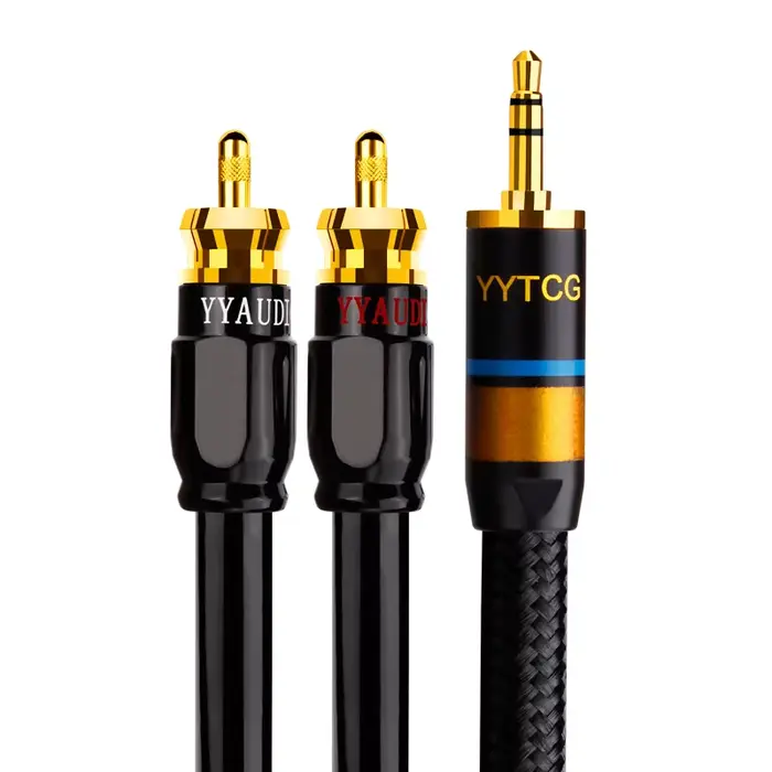 Câble audio 3,5 mm vers 2RCA, câble de connexion dédié pour téléphones mobiles, amplificateurs de pu