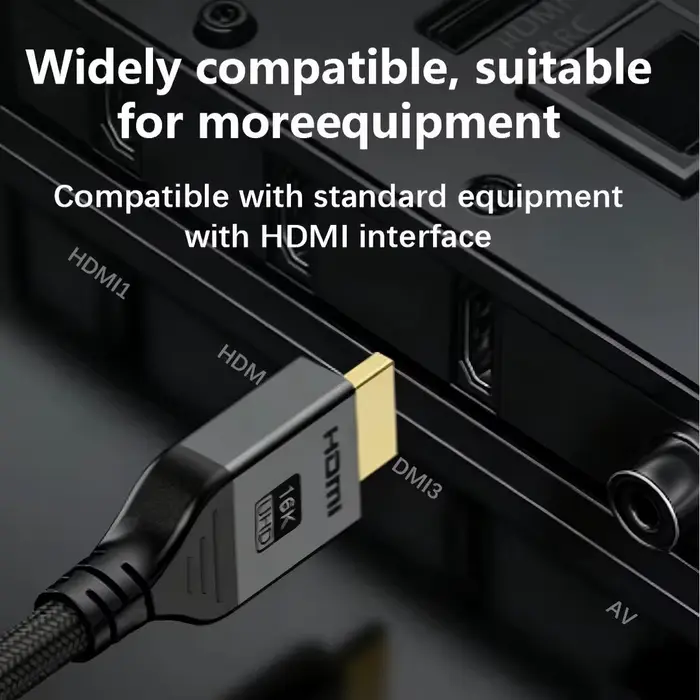 Câble HDMI 16K@60Hz 8K@240Hz prend en charge 4K@240Hz 96 Gbps haute vitesse pour console de jeu PS5