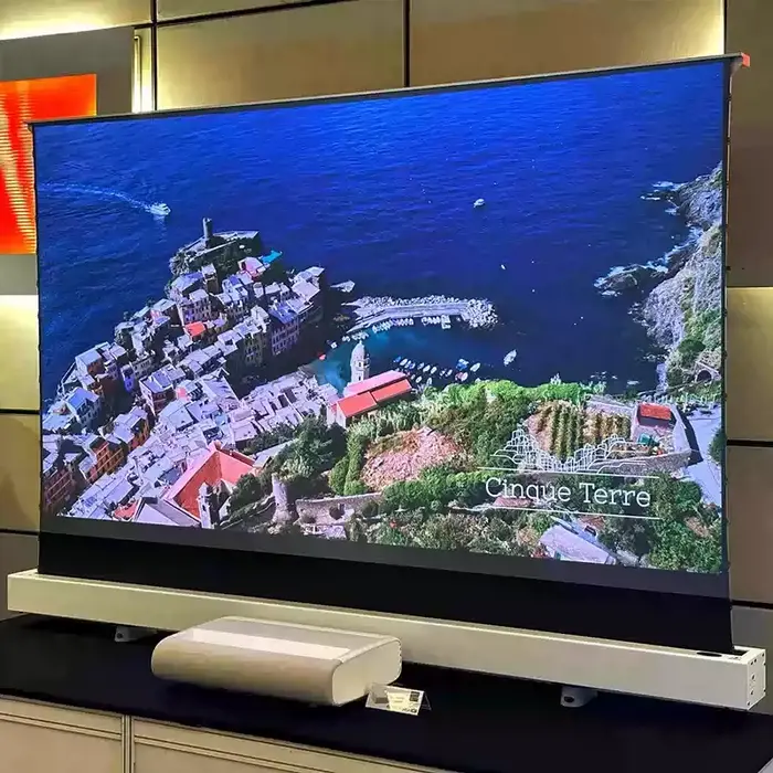 Écran de projecteur ALR UST 72-150 pouces, écran électrique à prisme en T 4K pour projecteur Laser F