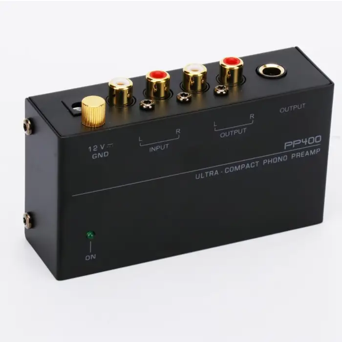 Préampli Phono Ultra-Compact PP400, Mini amplificateur Audio domestique avec Interface RCA pour haut