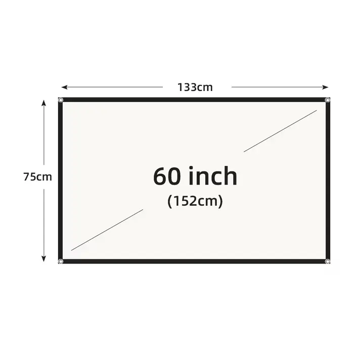 Écran de projection LEJIADA 16:9 à grille blanche, anti-lumière, améliorant la luminosité, portable 