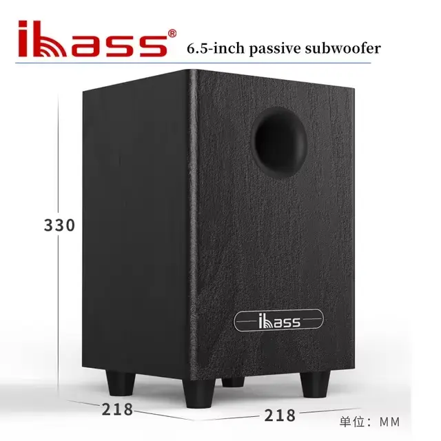 Ibass 100W haute puissance 6.5 "Subwoofer passif avec amplificateur domestique et haut-parleurs stér