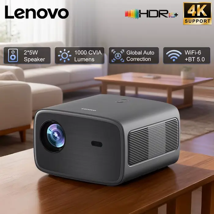 Lenovo X3 Projecteur Full HD 1080P 4K 1000 CVIALumens 2 + 32GB prise en charge HDR10 Home cinéma pou