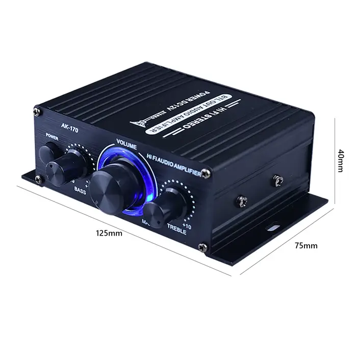 Amplificateur audio AK-170, amplificateur audio stéréo HiFi, karaoké, home cinéma, amplificateur 200