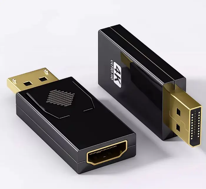 Adaptateur DisplayPort vers HDMI 4K, convertisseur Compatible DP vers HDMI pour PC et ordinateur por
