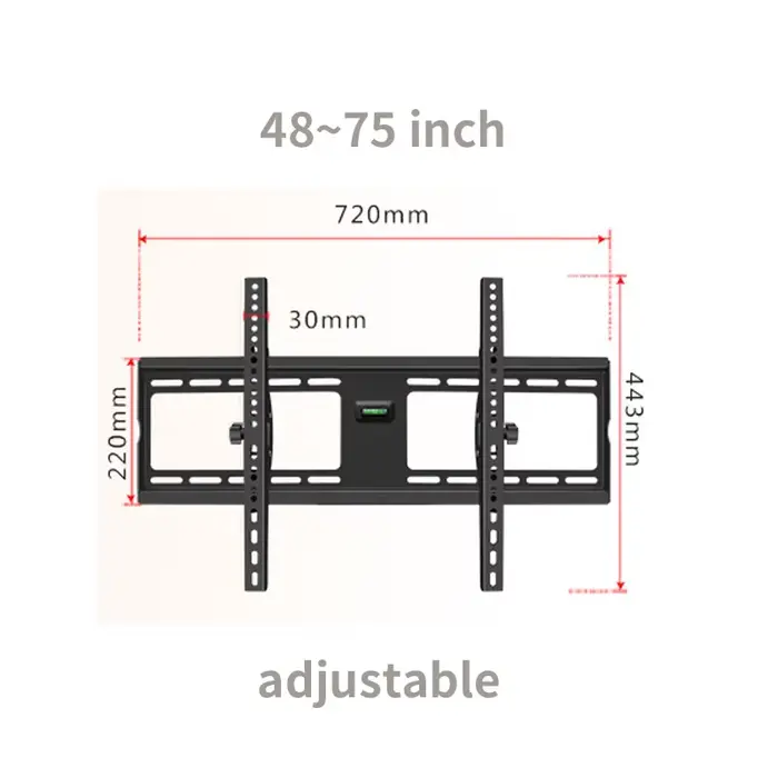 Support inclinable pour écran 32 "-70", meuble TV mural pour grandes tablettes