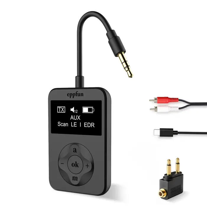 LE Audio Bluetooth 5.4 adaptateur émetteur Audio pour casques TV avec AptxLossless Auracast LC3 pour