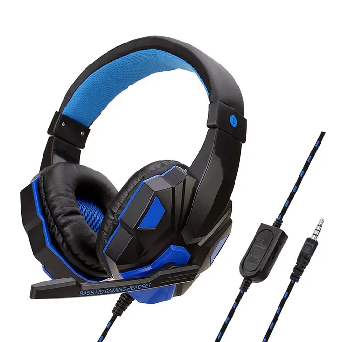 Casque de jeu filaire réglable à 120 ° avec microphone antibruit, PS4, PS5, Xbox, Smartphone, PC