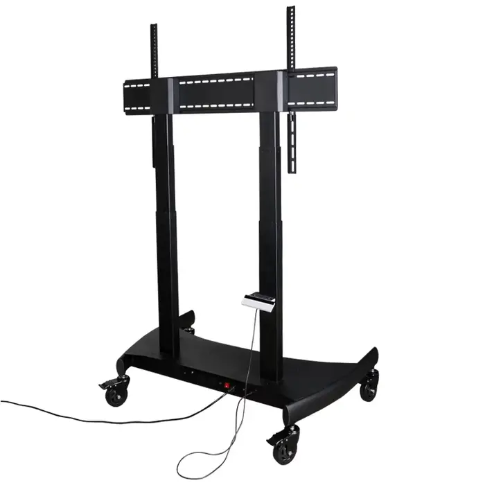 Support de sol motorisé en acier pour téléviseur/moniteur avec fonction pivotante - Utilisation au b