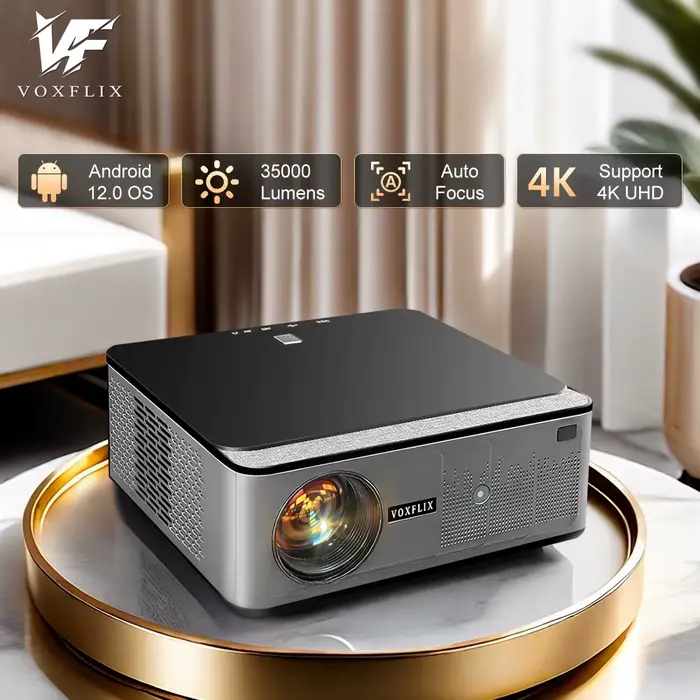 VOXFLIX VF71 Full HD 1080P 35000 Lumens mise au point automatique projecteur keystone automatique 4K