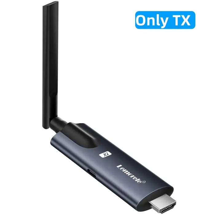 Lemorele Émetteur et Récepteur HDMI Sans Fil 200m avec Moniteur APP, Transmetteur Vidéo à Faible Lat
