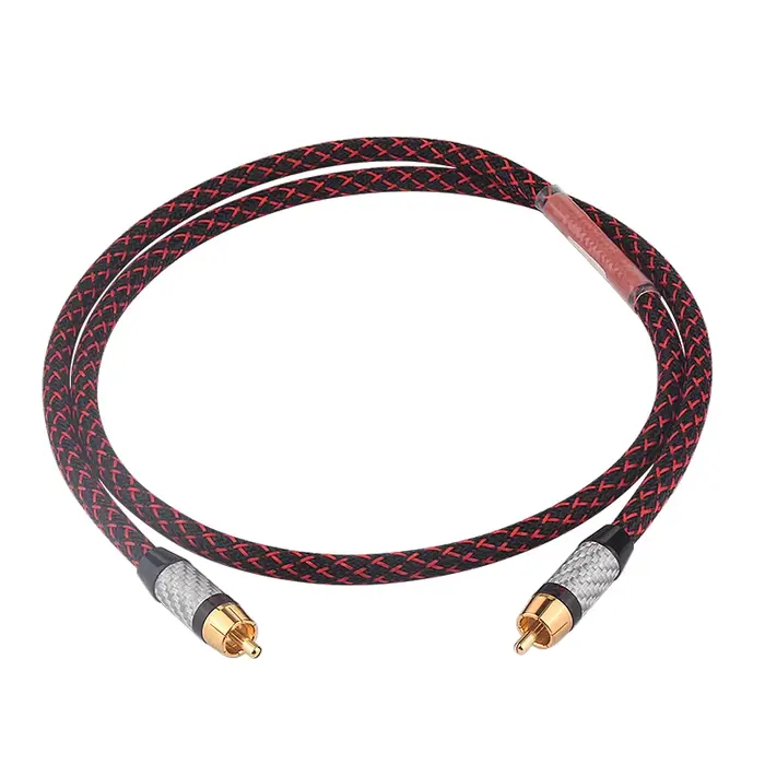 YYAUDIO-Câble Audio Coaxial Rca vers Rca, Hi Fi, Mâle vers Mâle, Haut-Parleur, Caisson de Basses, Vi