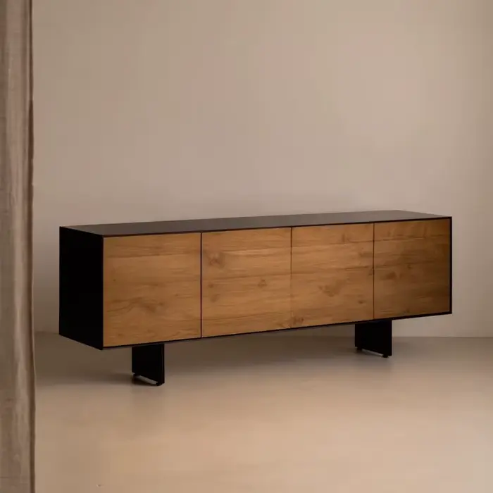 Meuble TV moderne et simple en bois massif